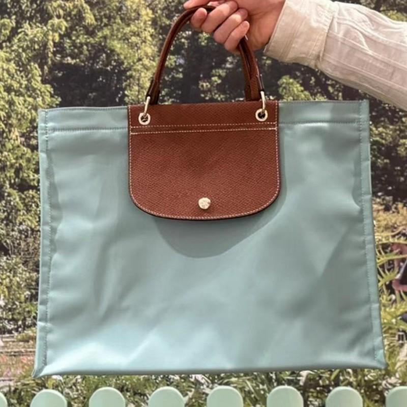 Large Laptop Tote Bag Women Men Soft Genuine Leather Handheld Briefcase With Multi-Compartment Organizer Lightweight