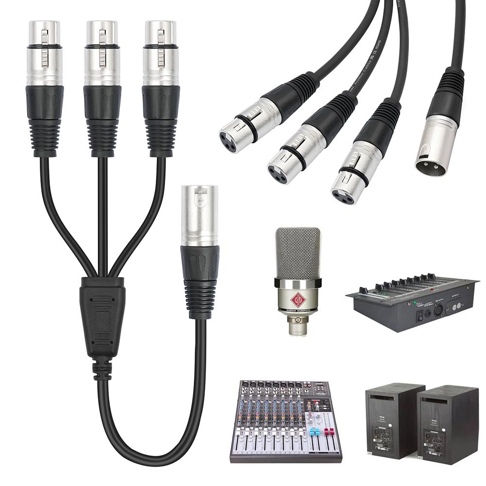 

3Pin Y Splitter Cable Foil+Braided Shielded Microphone Cable Wear Resist Balanced XLR Mic Cord for Mixer Microphone Amplifier China Mainland
