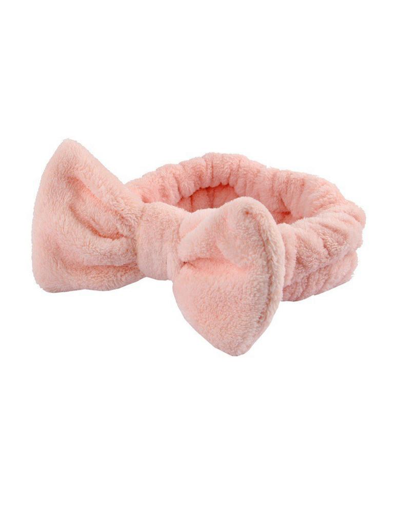 Spa Cosmetic Headband Bow Hair Band for Women Girls Makeup Washing Face Yoga Sports Fluffy Skincare Shower Head Wraps Elastic