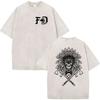Forward Observations Group T-shirt Lavata Vintage Scheletro Uomo Gotico Oversize Girocollo Manica Corta T-shirt Y2k Streetwear
