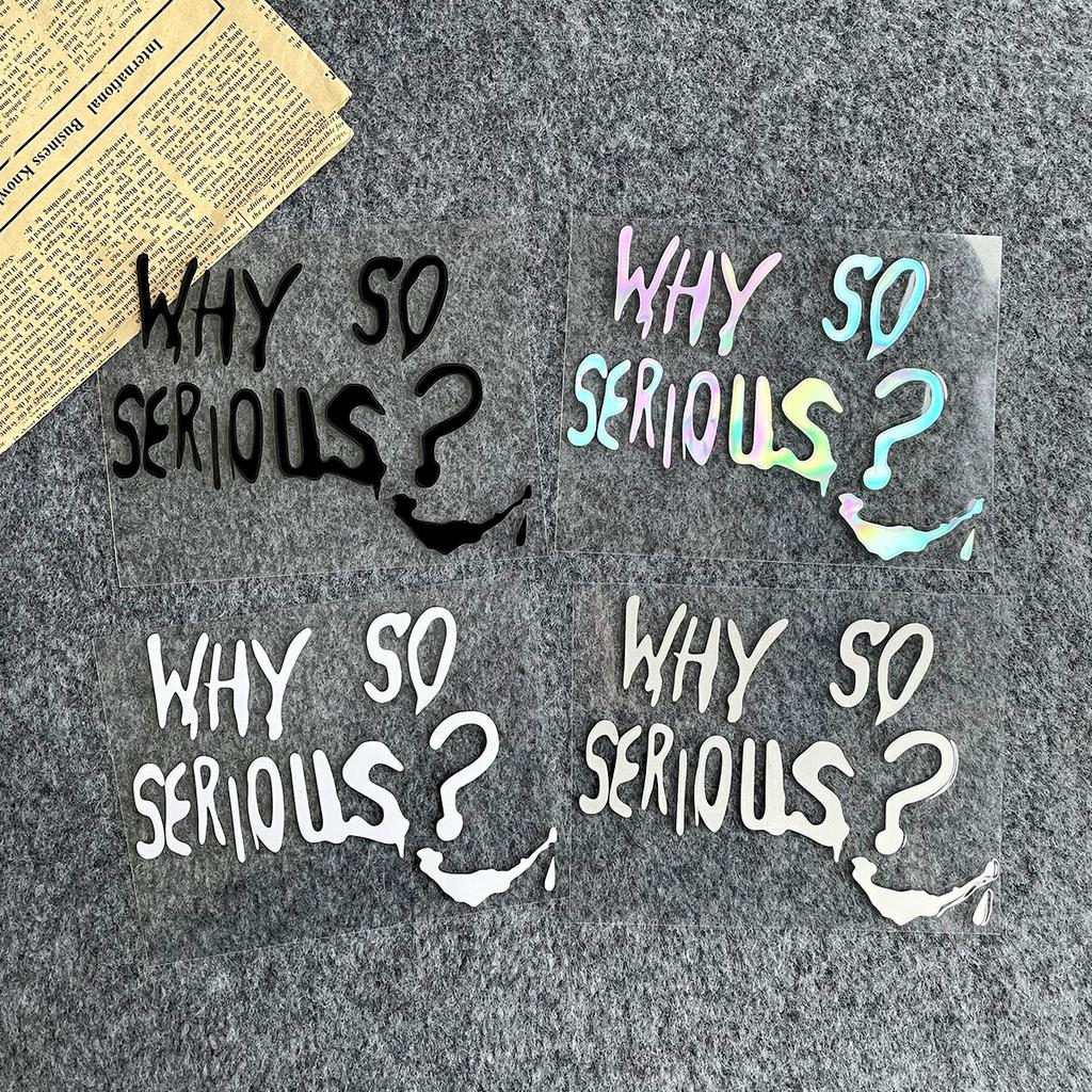 Joker Why So Serious? Reflective Motorcycle Stickers Decor Moto Scooter Body Windshield Helmet Exterior Accessories Decal