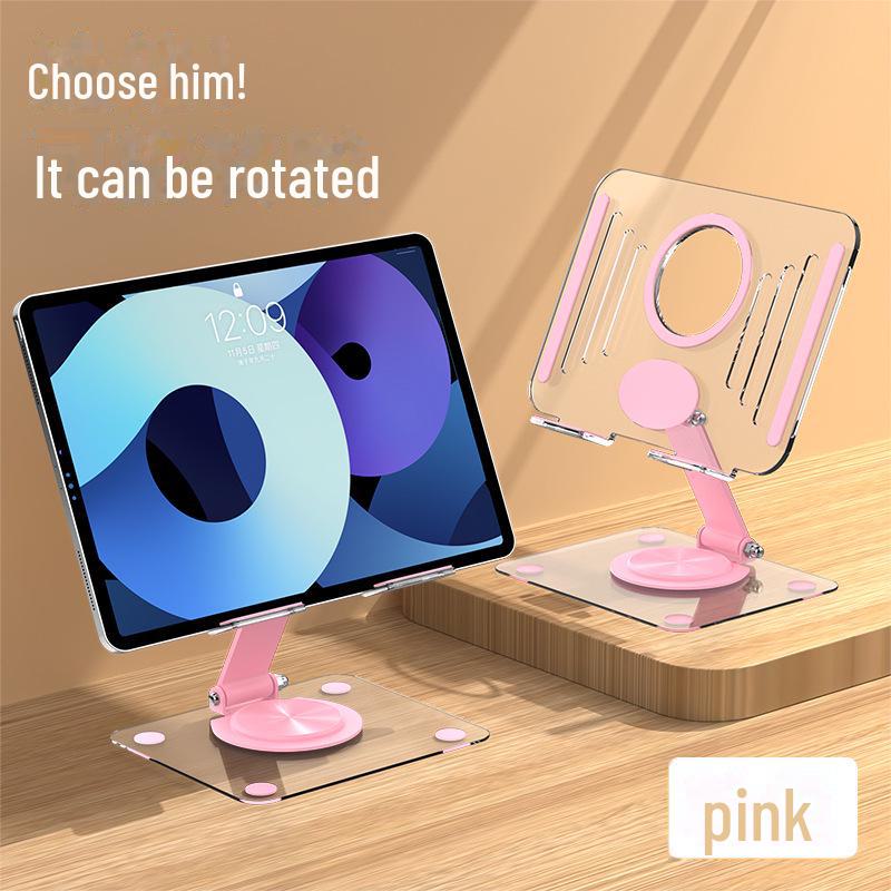 

Портативная складная акриловая подставка для телефона и планшета для прямых трансляций Square Acrylic Stand розовый