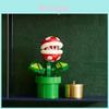 Conjunto de Blocos de Planta Carnívora Super Mario Com Plástico ABS Para Diversão de Construção DIY Para Crianças