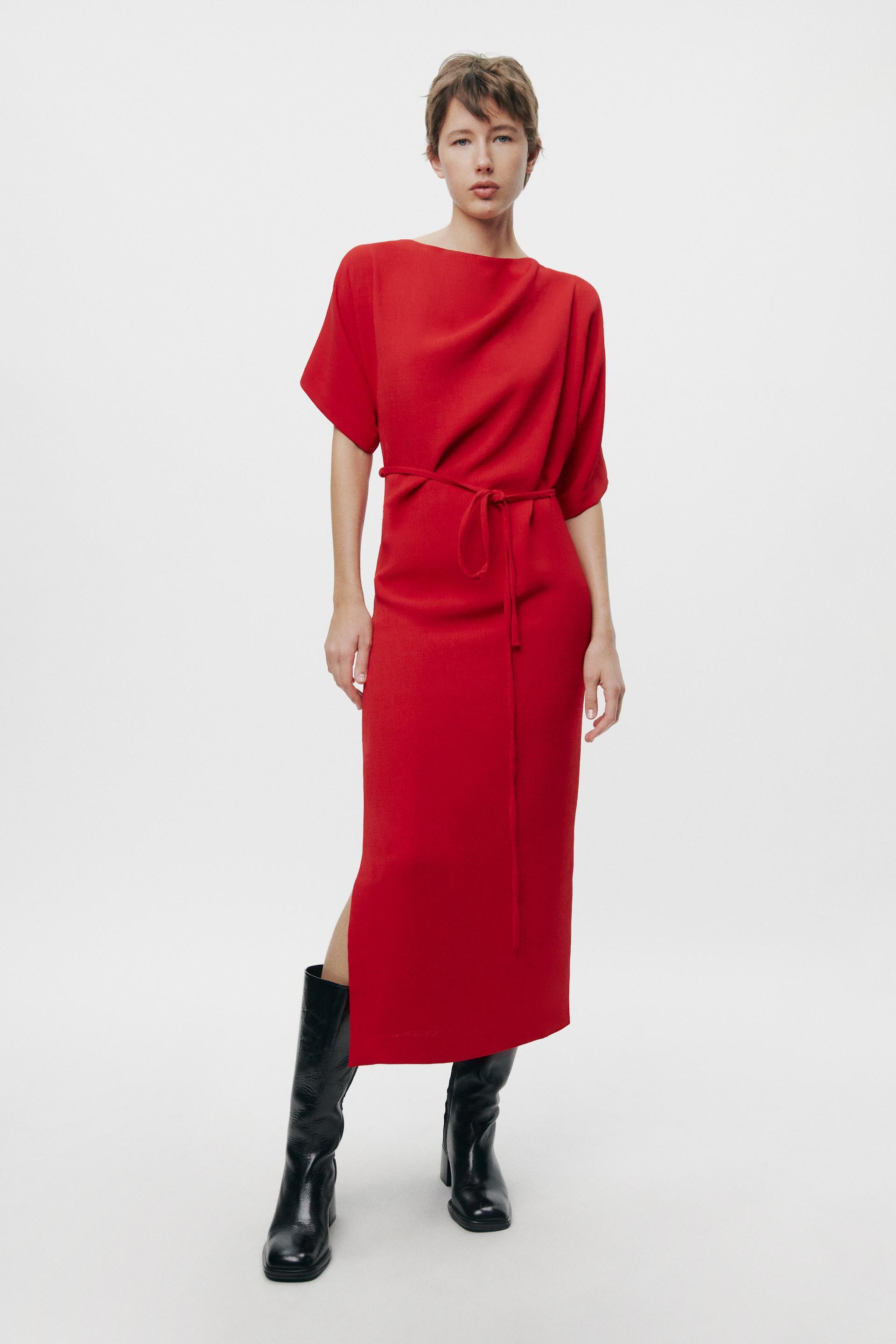 

ДЛИННОЕ ПЛАТЬЕ ZW COLLECTION С ПОЯСОМ