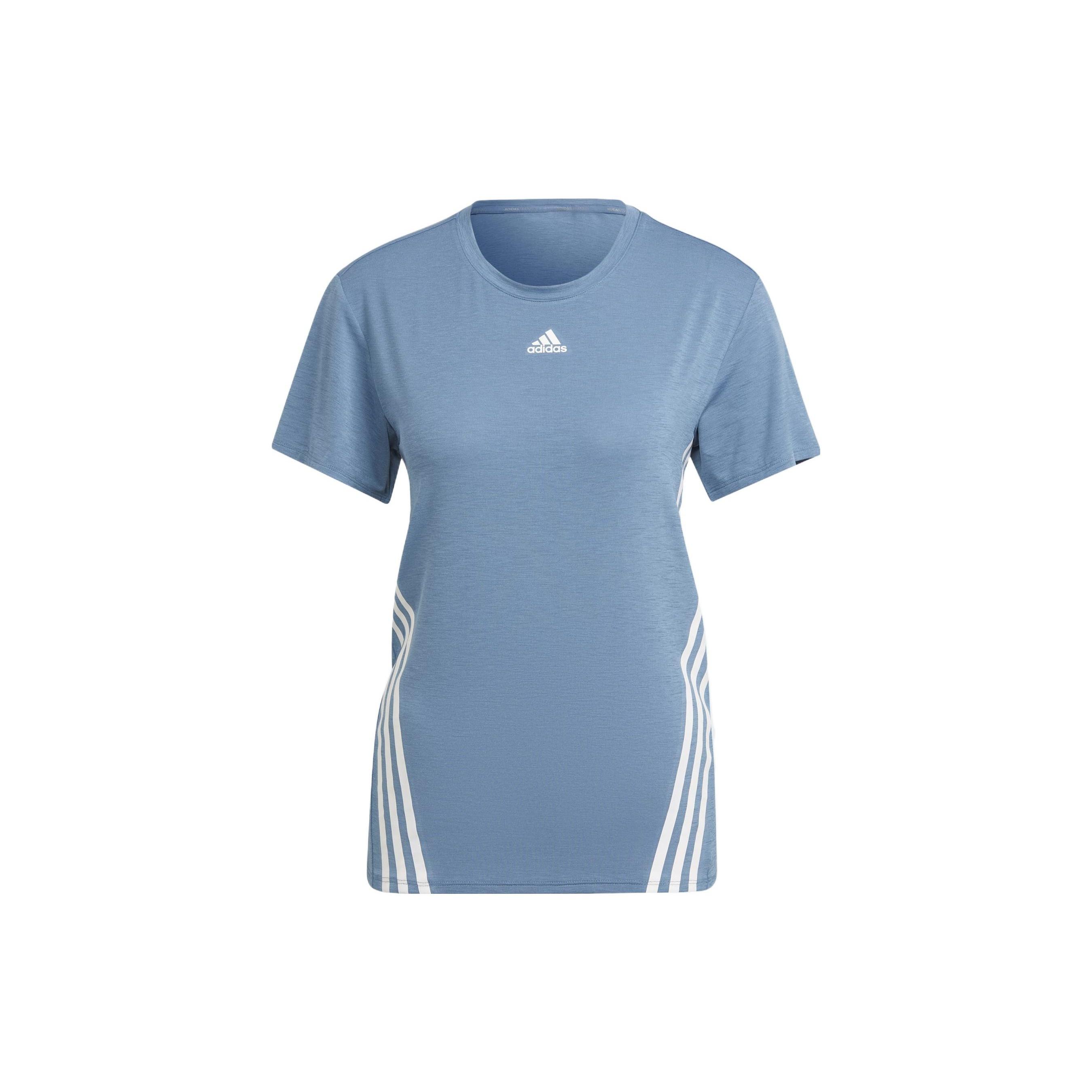 (WMNS) adidas Training Icons 3 Stripe T-Shirt Asia Sizing Teal Women s HG3160 S