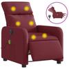 Electric Massage Chair Wine Red Fabric