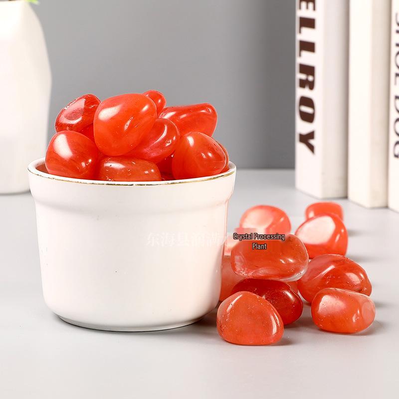 Арбузный Красный Гранат Галтованные Камни и Украшения 3-5cm, 100g