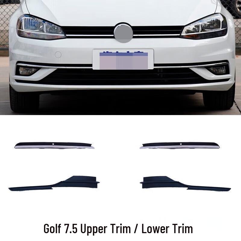 Front Bumper Fog Light Trim & Grille Vent Cover for 18-24 Golf 7.5/8