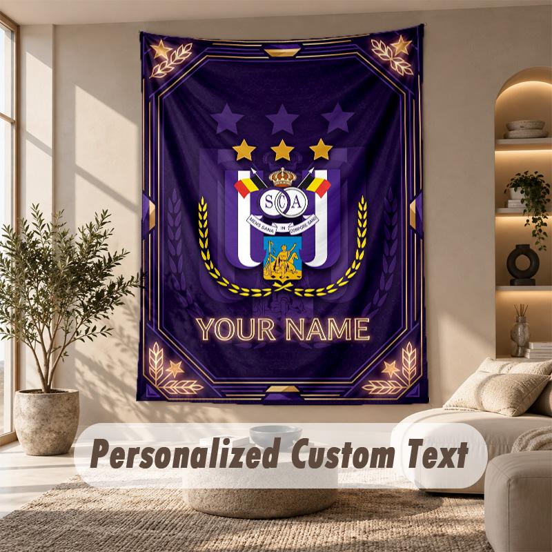 Tapestry Custom Name Text, Wall Hanging Tapestry Home Room DecorAnderlecht FC