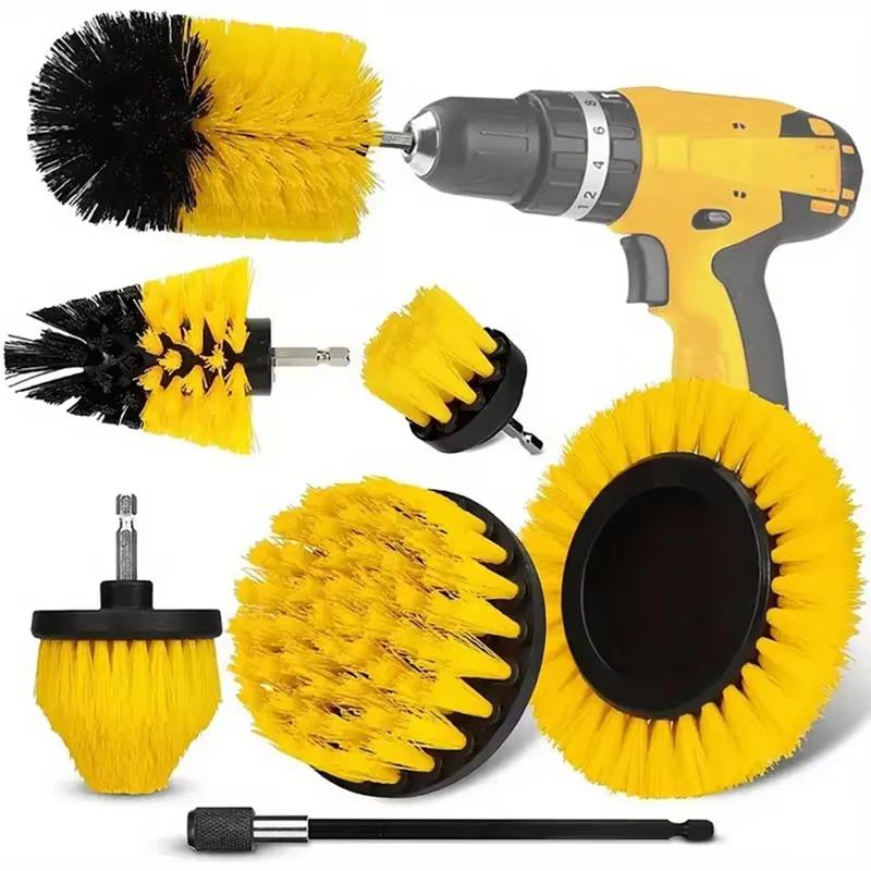 

7PCS Electric Drill Brush Accessory Set Electric Drill Brush Cleaning Tool Kit Used for Cleaning Tires and Car Disc Gap Brushes