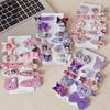 10Pcs Hellokitty Cute Headwear Children'S Acrylic Hair Clip For Girls Kuromi Forehead Hair Clip Melody Bangs Clips