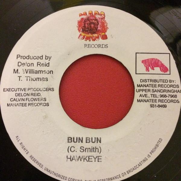 

7inch Record HAWKEYE - Bun Bun / Virus NONE Madd Dawg Recor Jamaica Reggae, Ska & Dub Used