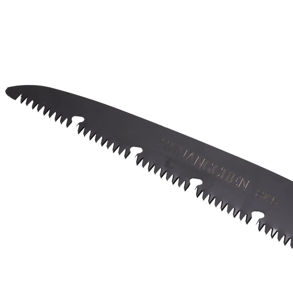 2PCS Portable Manganese Steel Folding Saw Triple Cut Teeth Black Hand Saw Foldable Curved Blade Pruning Handsaw