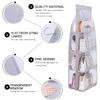 2pcs 8 Pockets Hanging Purse Handbag Organizer Clear Hanging Shelf Bag Collection Storage (Pink*2)