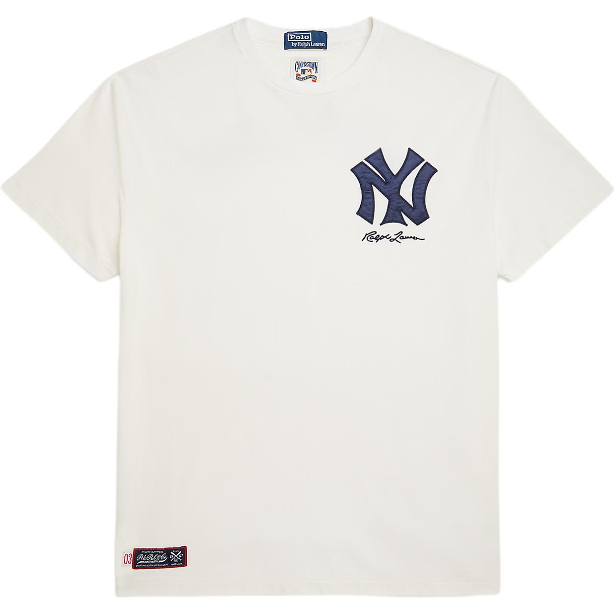 

Polo Ralph Lauren Yankees Джерси Футболка с коротким рукавом Унисекс Футболки Выбеленный белый 710967436-006 M