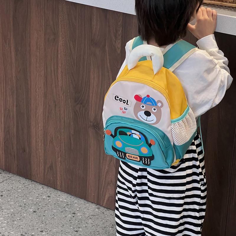 Eyecatching Bear Cartoon Backpack For Kids Made From Breathable Durable Nylon