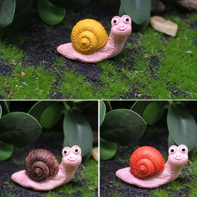 Crafts Resin Small Snail Figurine Cute Animal Simulation Snail Model Kawaii Creative Mini Ornament Outdoor