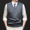 Men S Thick V Neck Sleeveless Knit Vest Winter Warm