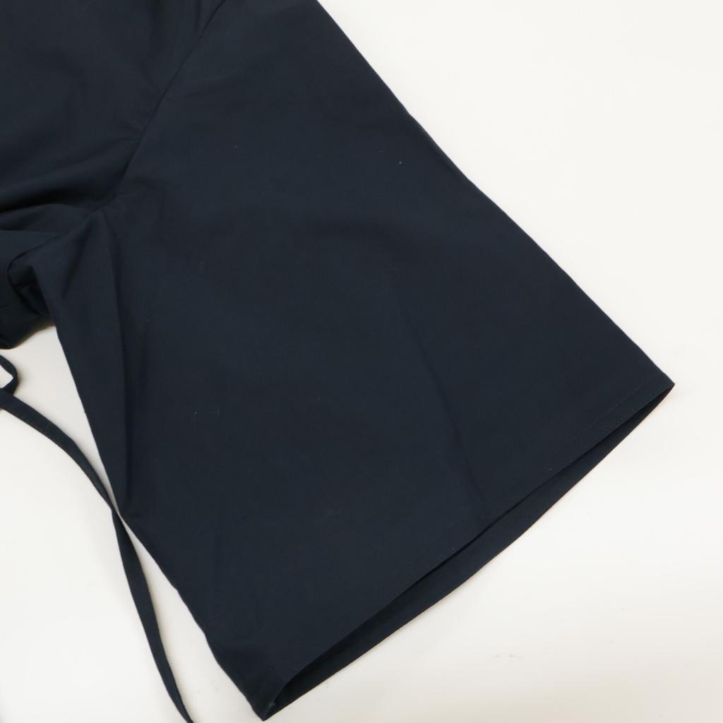 DRAWER 6526-299-1409 Navy Gathered Short Sleeve Dress Dress 36 NavyUsed