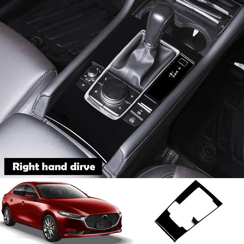 LHD RHD For Mazda 3 BP - ABSwindow rise switch panle Central Console Gear Shift Panel front Water Cup Cover Accessories