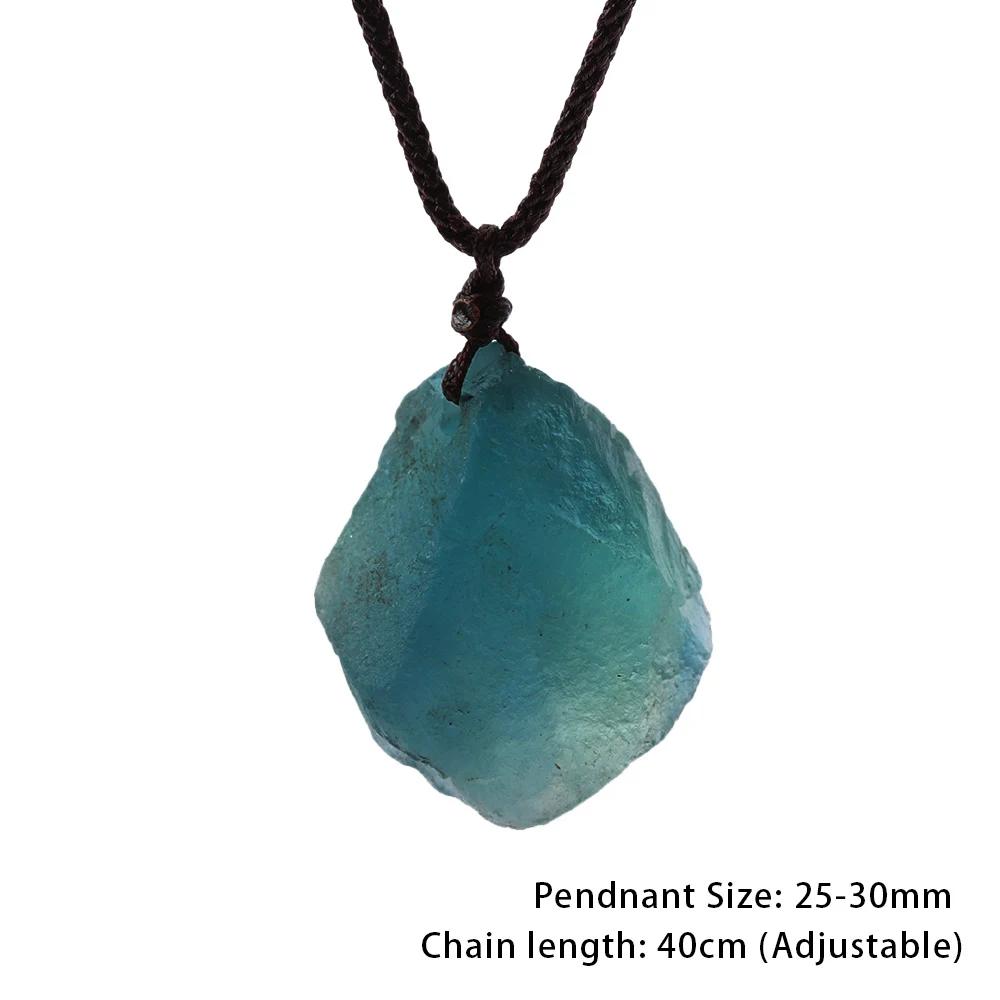 Dragons Heart Labradorite Necklace Natural Stone Pendant Wrap Braid Yoga Macrame Necklaces Men Women Energy Necklace Jewelry