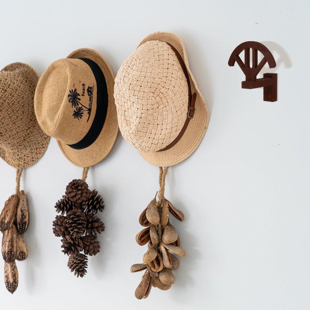 Portable Wooden Cowboy Hat Rack Adjustable Design Wall Mounted Hat Holder Space Saving Keep Original Shape Hat Storage Holder