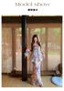 Real Shot Chiffon Retro Floral Tube Top Set Female Summer Gentle Fishtail Skirt Two-piece Dress