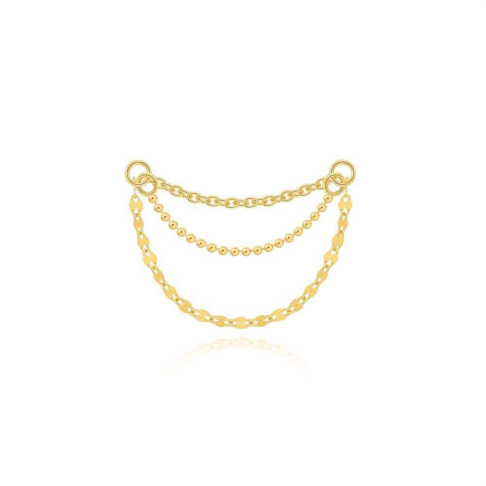 AIDE 1PC 925 Silver Zircon Piercing Chain Fit For Earring Hoops Ear Bone Studs DIY y2K Lucky Red Koi Fish Jewelry Accessories