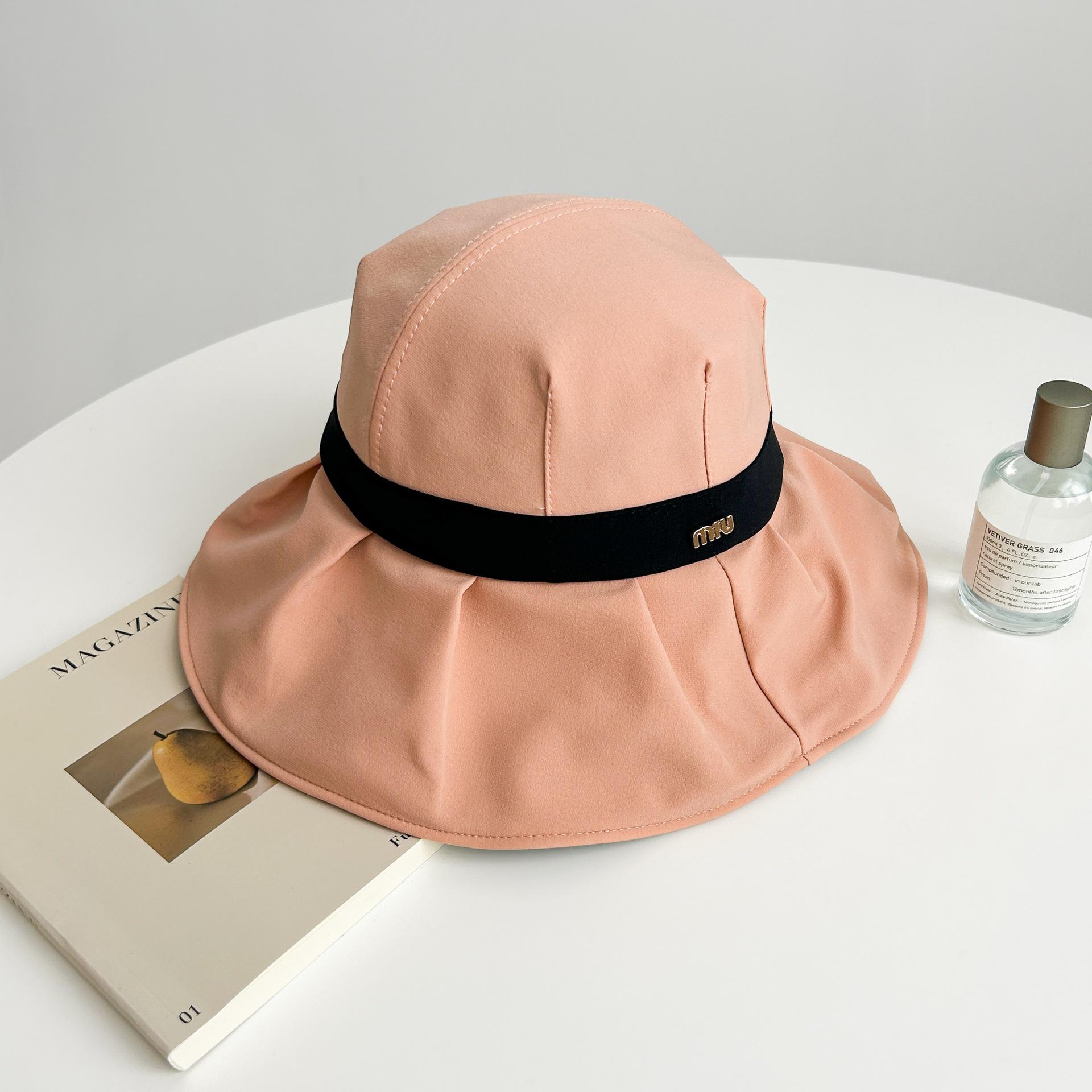 

2024 Женская летняя виниловая шляпа от солнца с широкими полями и защитой от УФ-лучей - Универсальный уличный стиль рыбака Adjustable M (56-58cm) оранжевый/красный