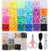 Educational Craft Kit 24color Acrylic Bead Letter Beads Visual Development Skill