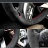 Customized Real Alcantara Steering Wheel Cover for Mercedes Benz W176 W246 W205 C117 R231 R172 AMG C43  Braid on Steering Wheel