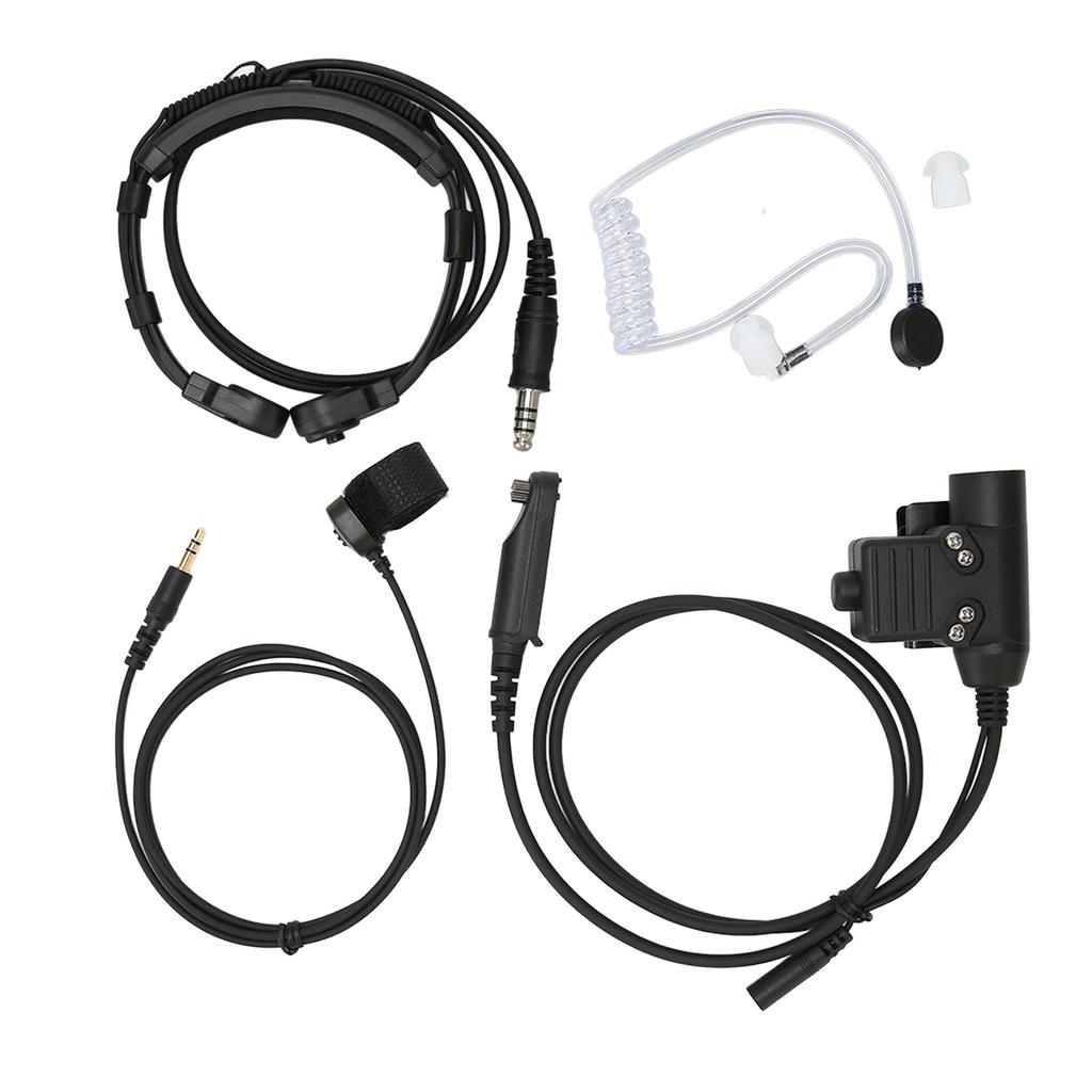 Throat Mic Headset 7.1mm Plug with PTT Adapter Push to Talk for Baofeng UV?9R UV?9R PLUS UV?XR