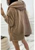 2024 Europäischer & Amerikanischer Herbst/Winter Damen Plüsch Kapuzenjacke Mantel