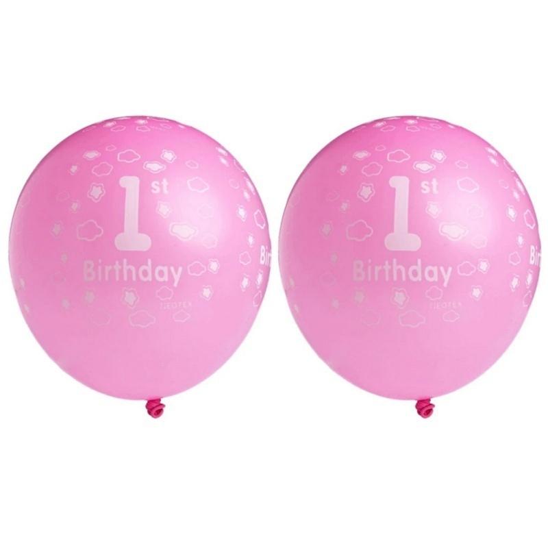 20pcs Baby Number 1 Printed Boy Girl Ballons Decor Party First Birthday New 1st