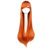 Bunte Lange Gerade Cosplay-Perücke 80cm Anime Party Rollenspiel-Perücke Hitzebeständige Faser für Damen