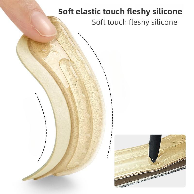 Silicone Loafers Heel Stickers Anti-heel Cutting Self-adhesive Anti-wear Half-size Pad for Big Change Small Adjustment Size