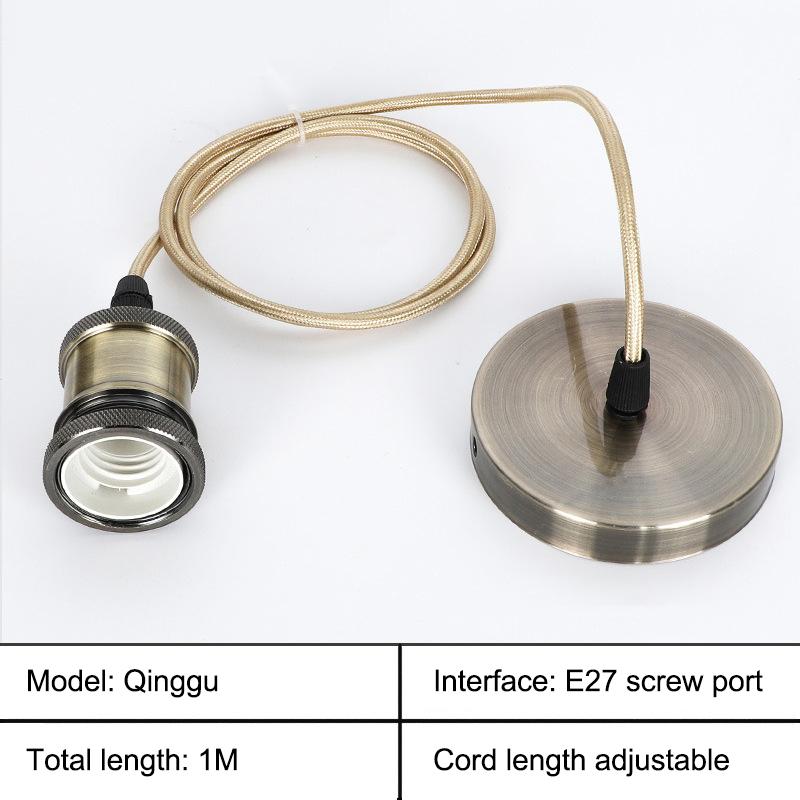

Inline Badge Ceiling Lamp Holder Aluminum E27 Lamp Holder Set Single Lamp Holder 1M Cord Vintage Style Lamp Holder For Mall