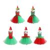 Kinder Weihnachten Elf Kostüm Zubehör für Mädchen 2-12 Weihnachten Geburtstag Fotografie Enthält Kleid und Weihnachtsmütze