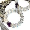 12Mm Large Particle Natural White Crystal Amethyst Design Bracelet Bracelet.