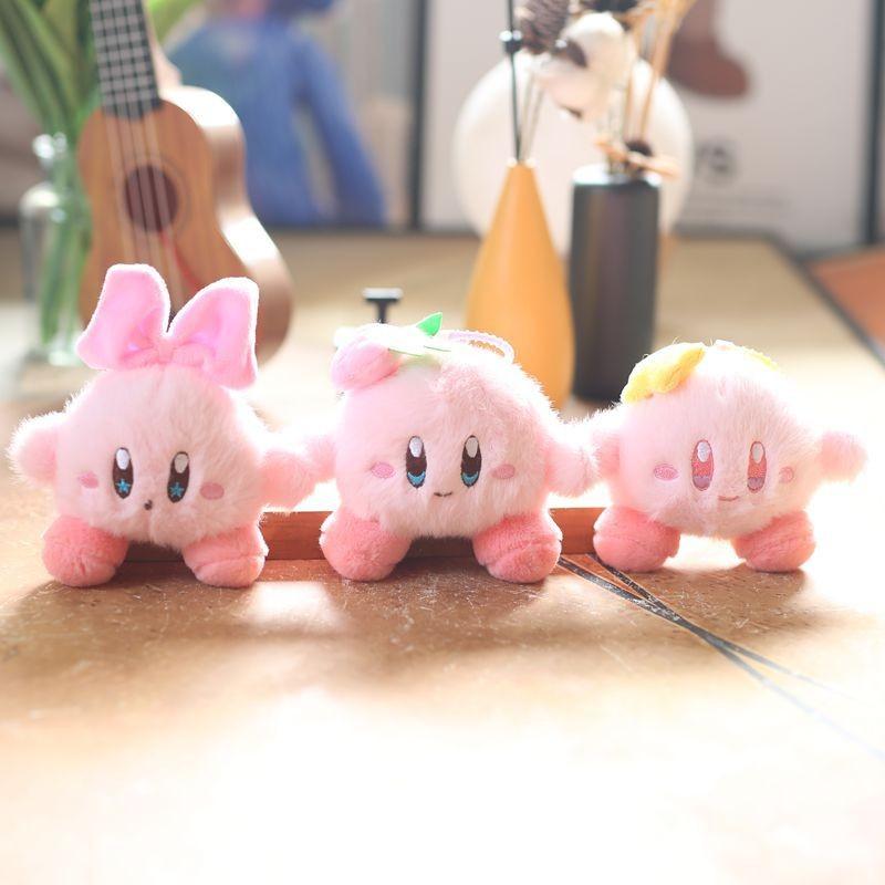 Adorable Cute Kirby Plush Keychain Soft Toy Doll For Bags And Backpacks In Strawberry Yellow