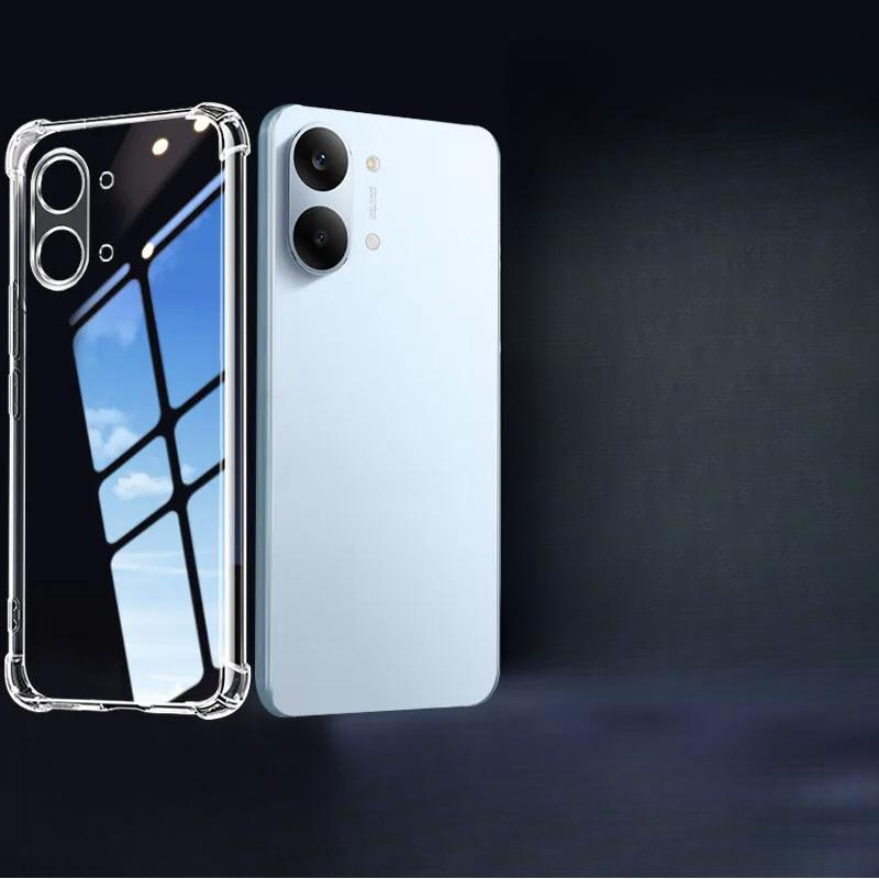 Transparent Back Cover For Xiaomi Redmi Turbo 5 Max Turbo5 Turbo5Max Airbag Shockproof Soft Silicone Mobile Phone Cases Carcase
