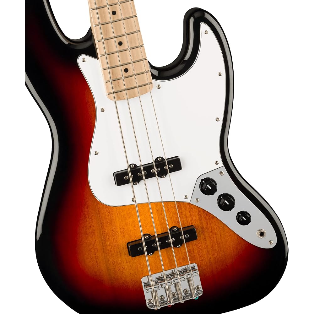 Squier by Fender Electric Bass Affinity Series™ Jazz Bass®, Maple Fingerboard, White Pickguard, 3...