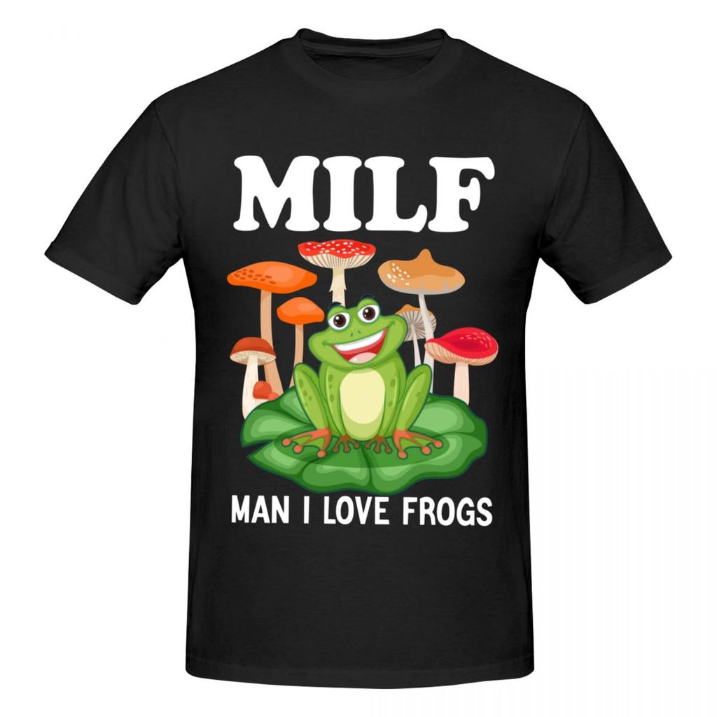 Unisex Awesome MILF Unisex I Love Frogs T Shirt Vintage Big Size Cotton Sleeve Custom Shirts