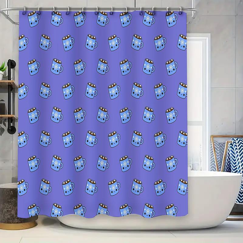 

Coffee Lover Shower Curtain Bathroom Decor Set Waterproof Farmhouse Rustic Home Decor Gift Ideas Modern Artistic Design Pattern W60H190(CM)-1 Pcs