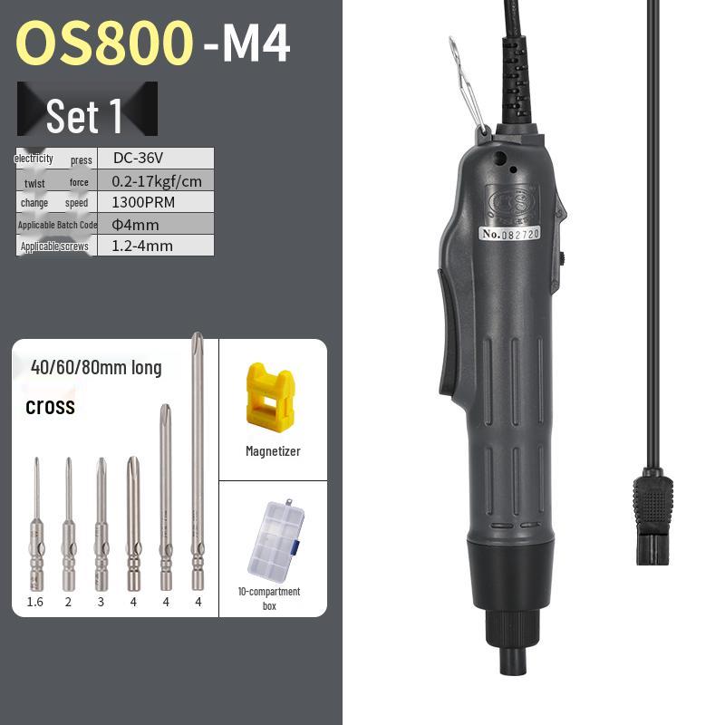Oushen 801800 Electric Screwdriver Set with High-Quality Motor and Straight Handle for Household Use
