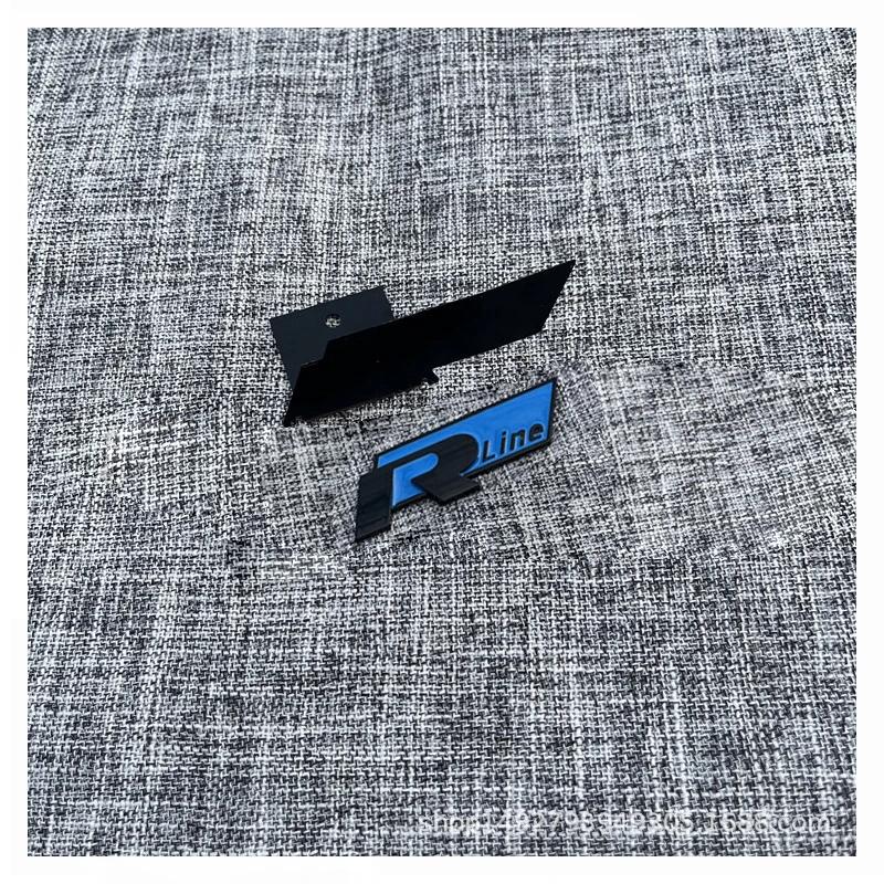 For VW R Rline Metal Car Front Grill Trunk Sticker Accessories For Volkswagen VW GTI Polo Golf MK8 Lamando Passat Magotan Tigu MZ2