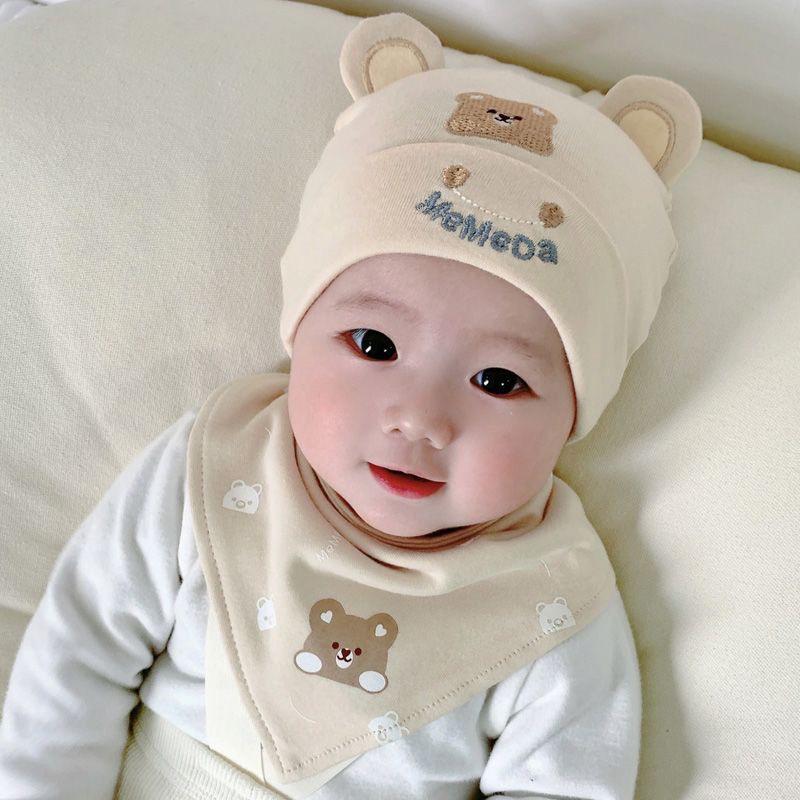 Unisex Bear Baby Hat for 0-6 Months - Cute and Adorable Newborn Cap for Spring and Autumn