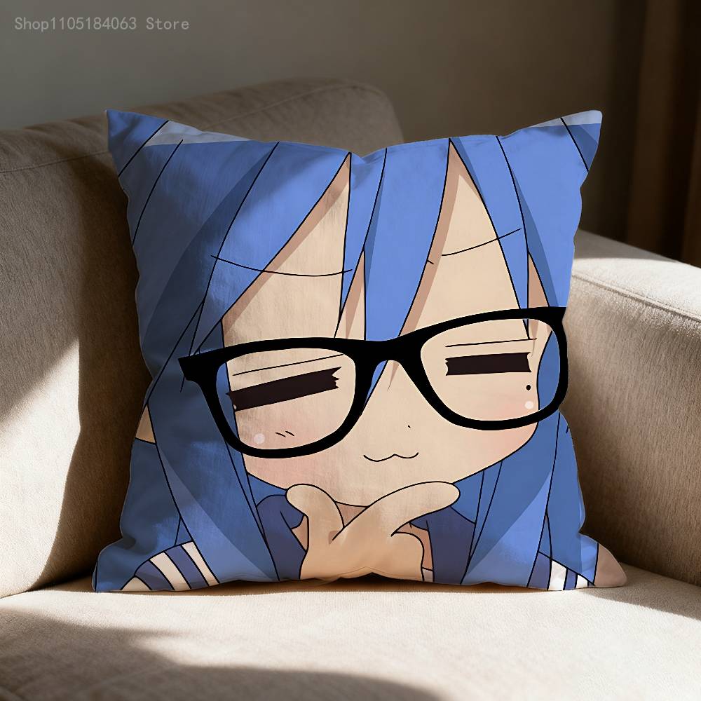 Konata L-Lucky Izumi S-Star Pillow Case For Sofa Decor Car Office Room Printing Cushion Cover Decorations and Protector