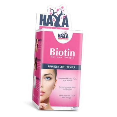 Biotin, maximale Wirkung, Biotin Maximum Strength 10000, Haya 100 Tabletten (36405010)