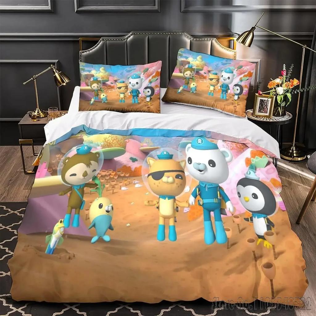 The Octonauts Cartoon Love Child Duvet Cover Set HD Comforter Cover for Kids Bedding Sets Bedclothes Bedroom Decor